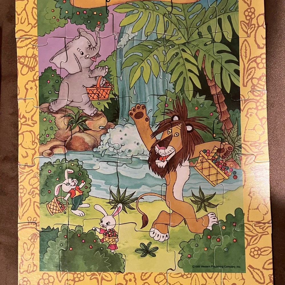 Little Golden books Jolly Jungle Puzzle - 25 Piece with bonus mini book Tootle